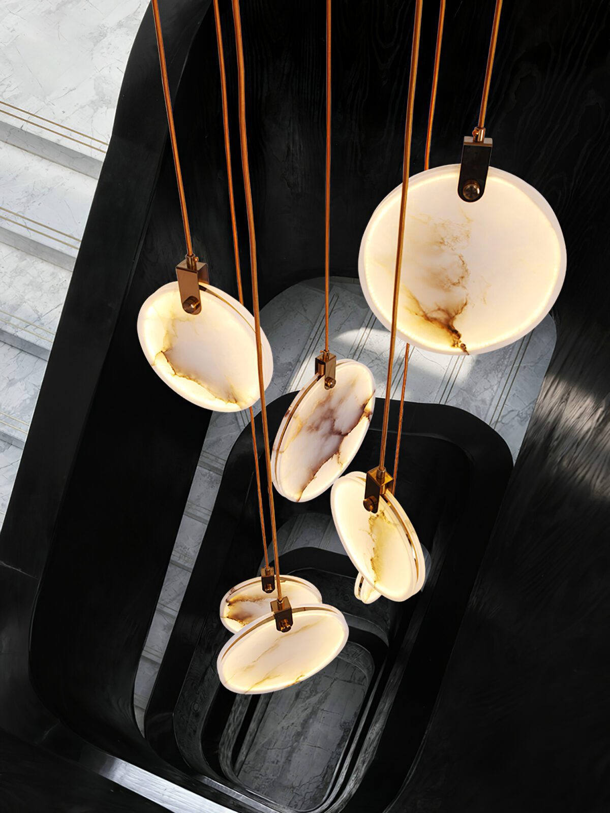 Lampada a Sospensione in Alabastro Harvest