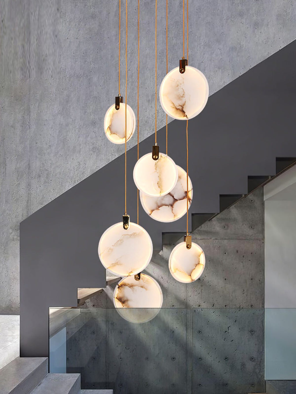 Lampada a Sospensione in Alabastro Harvest