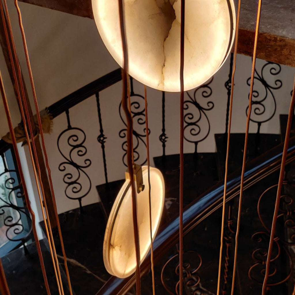 Lampada a Sospensione in Alabastro Harvest