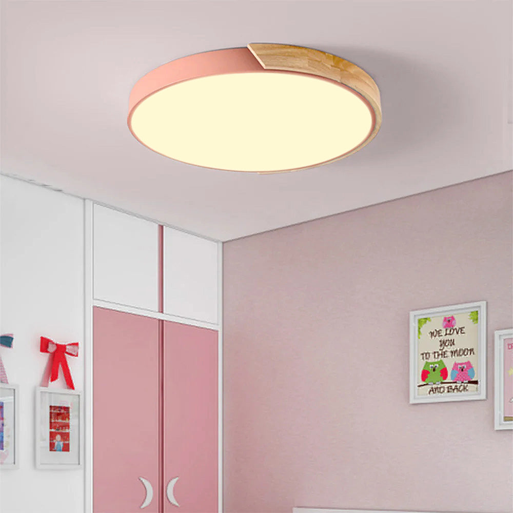 Lampada da soffitto Haslon – Legno & Acrilico – Bianco – Ø 40 cm – Design moderno per soggiorno e sala da pranzo