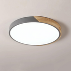 Lampada da soffitto Haslon – Legno & Acrilico – Bianco – Ø 40 cm – Design moderno per soggiorno e sala da pranzo