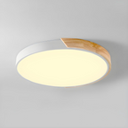 Lampada da soffitto Haslon – Legno & Acrilico – Bianco – Ø 40 cm – Design moderno per soggiorno e sala da pranzo