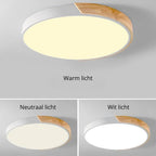 Lampada da soffitto Haslon – Legno & Acrilico – Bianco – Ø 40 cm – Design moderno per soggiorno e sala da pranzo