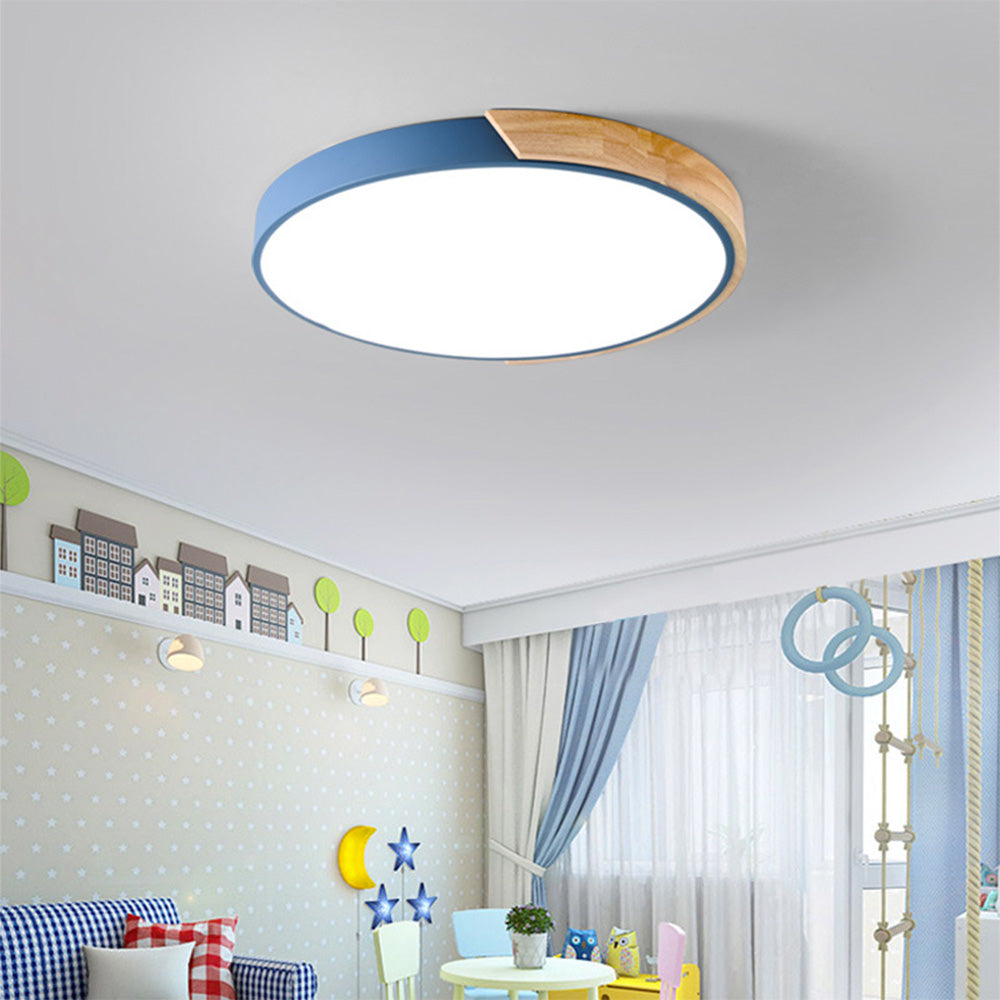 Lampada da soffitto Haslon – Legno & Acrilico – Bianco – Ø 40 cm – Design moderno per soggiorno e sala da pranzo