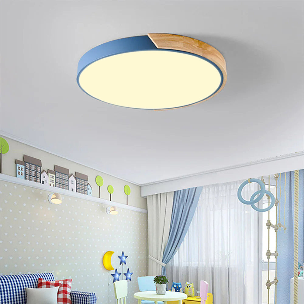 Lampada da soffitto Haslon – Legno & Acrilico – Bianco – Ø 40 cm – Design moderno per soggiorno e sala da pranzo
