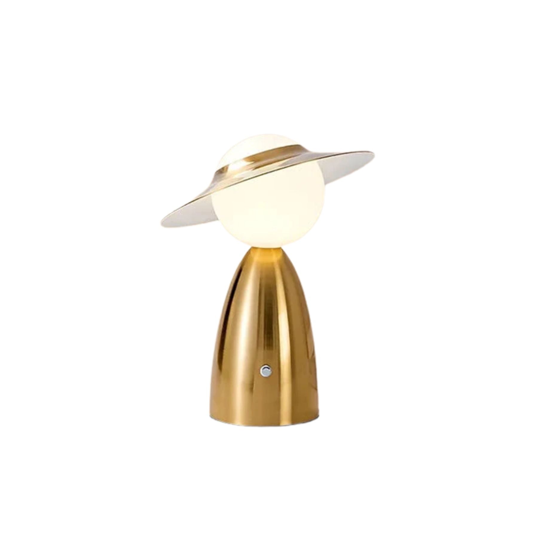 Lampada da tavolo Hattentisch – Metallo – Bianco – Design moderno – 5W – Elegante lampada LED da tavolo per comodini e scrivanie