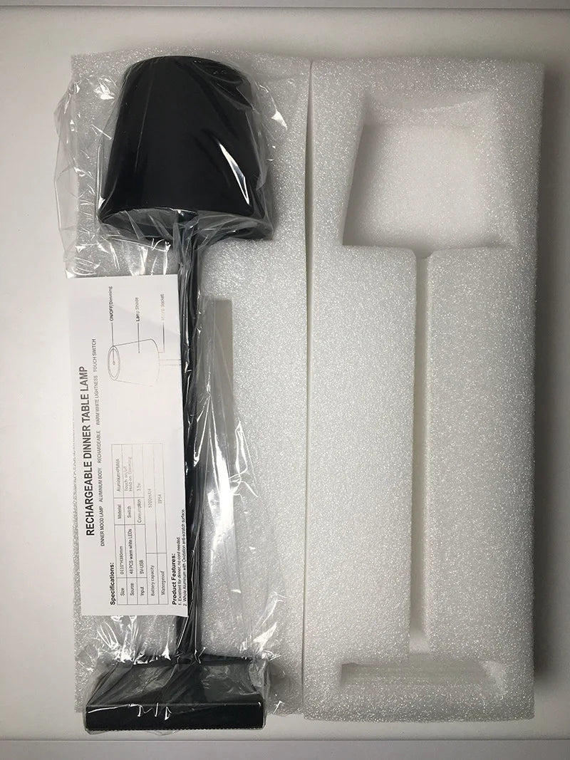 NORDIA | Lampada da Tavolo Ricaricabile Senza Fili