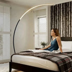 Lampada da Terra Curva Moderna – Elegante Lampada ad Arco per Soggiorno e Camera da Letto