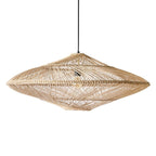 Lampada a sospensione in rattan vintage