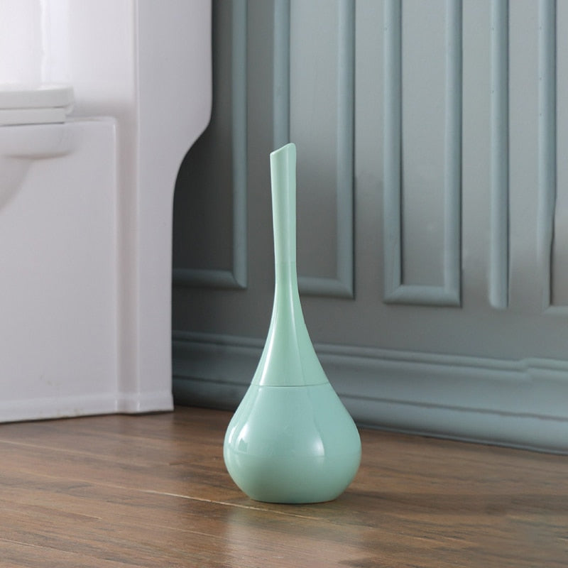 Set moderno di spazzola per WC con contenitore arrotondato