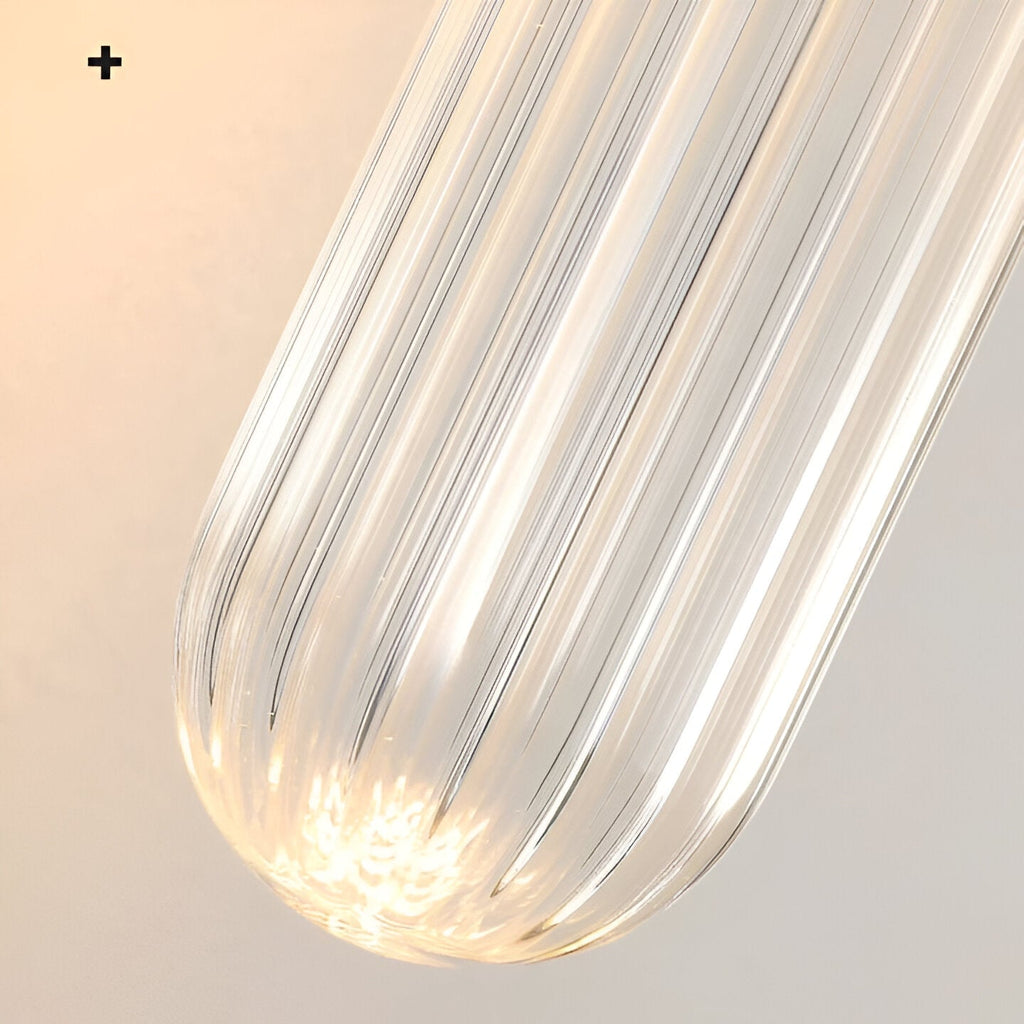 Applique da parete in vetro a onda d'acqua nordica in ottone LED 1 luce
