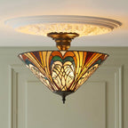 Lampada da soffitto semi flush Tiffany Hector Medium