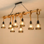Lampadario a Granata Industriale in Cordame di Canapa