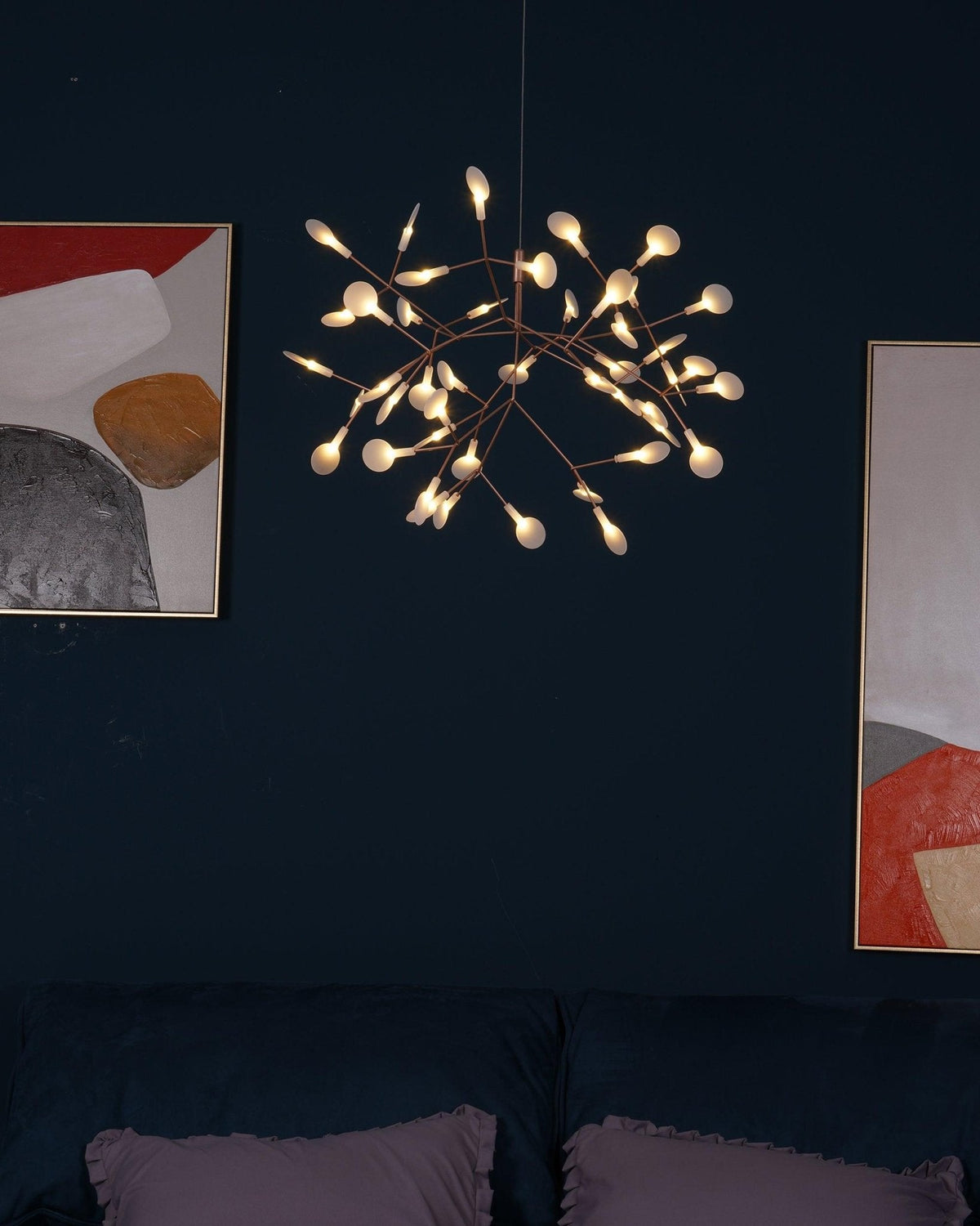 Lampadario LED Firefly in Oro Rosa