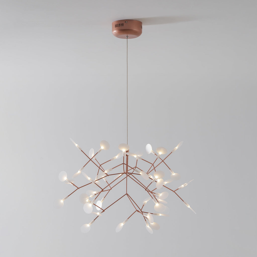 Lampadario LED Firefly in Oro Rosa
