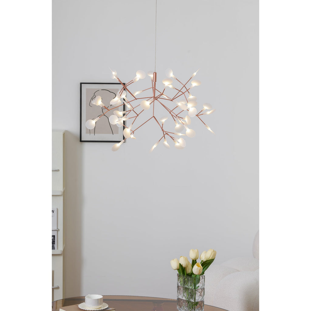 Lampadario LED Firefly in Oro Rosa