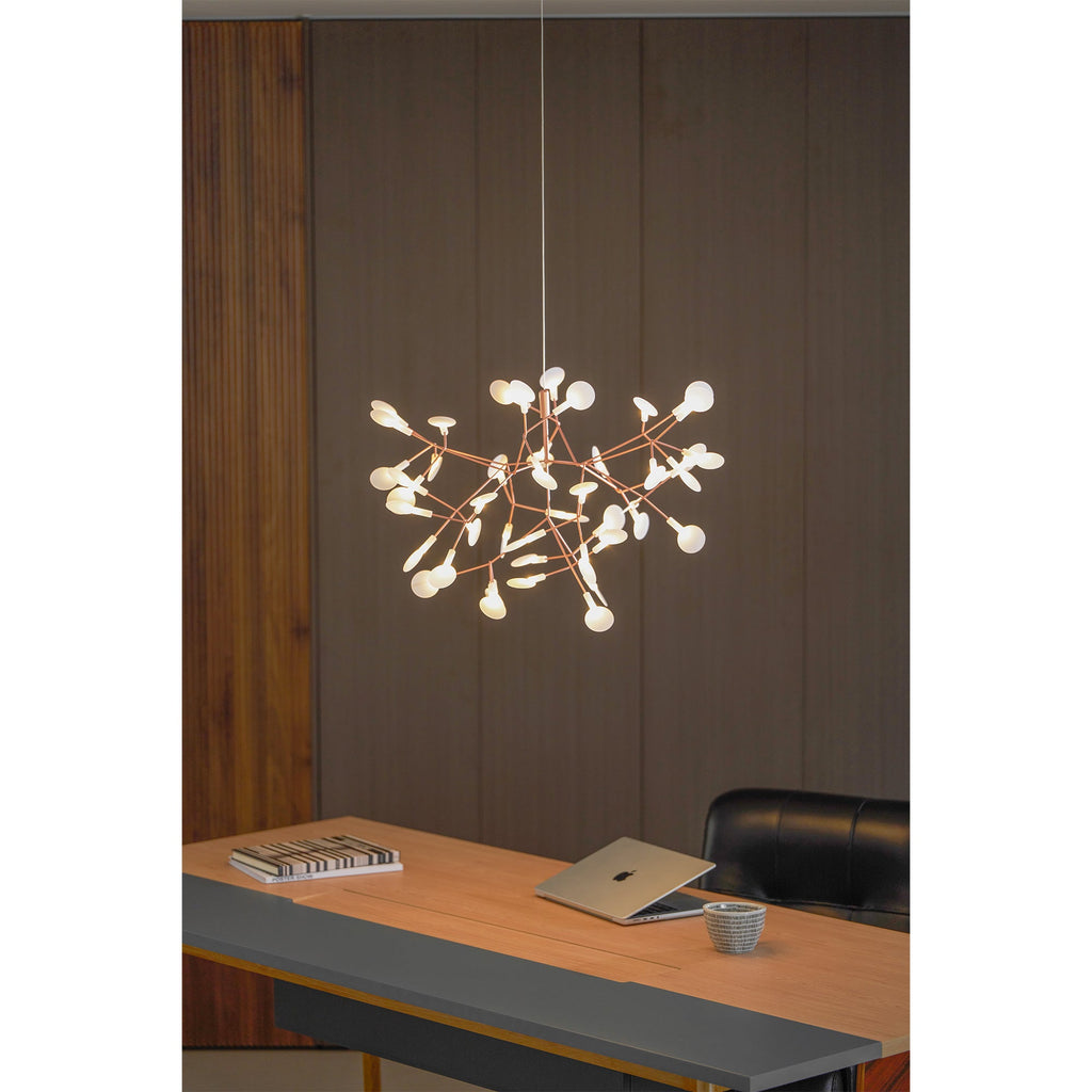 Lampadario LED Firefly in Oro Rosa
