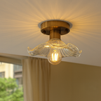 Lampada da soffitto floreale vintage