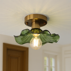 Lampada da soffitto floreale vintage