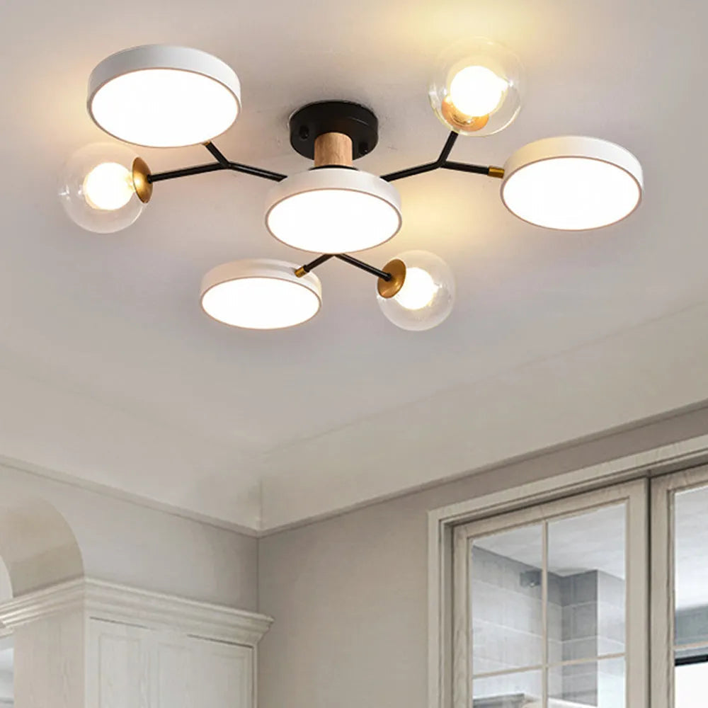 Lampada da Soffitto Moderna a Più Lampadine per Soggiorno