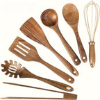 Set di Utensili da Cucina in Legno 7 Pezzi