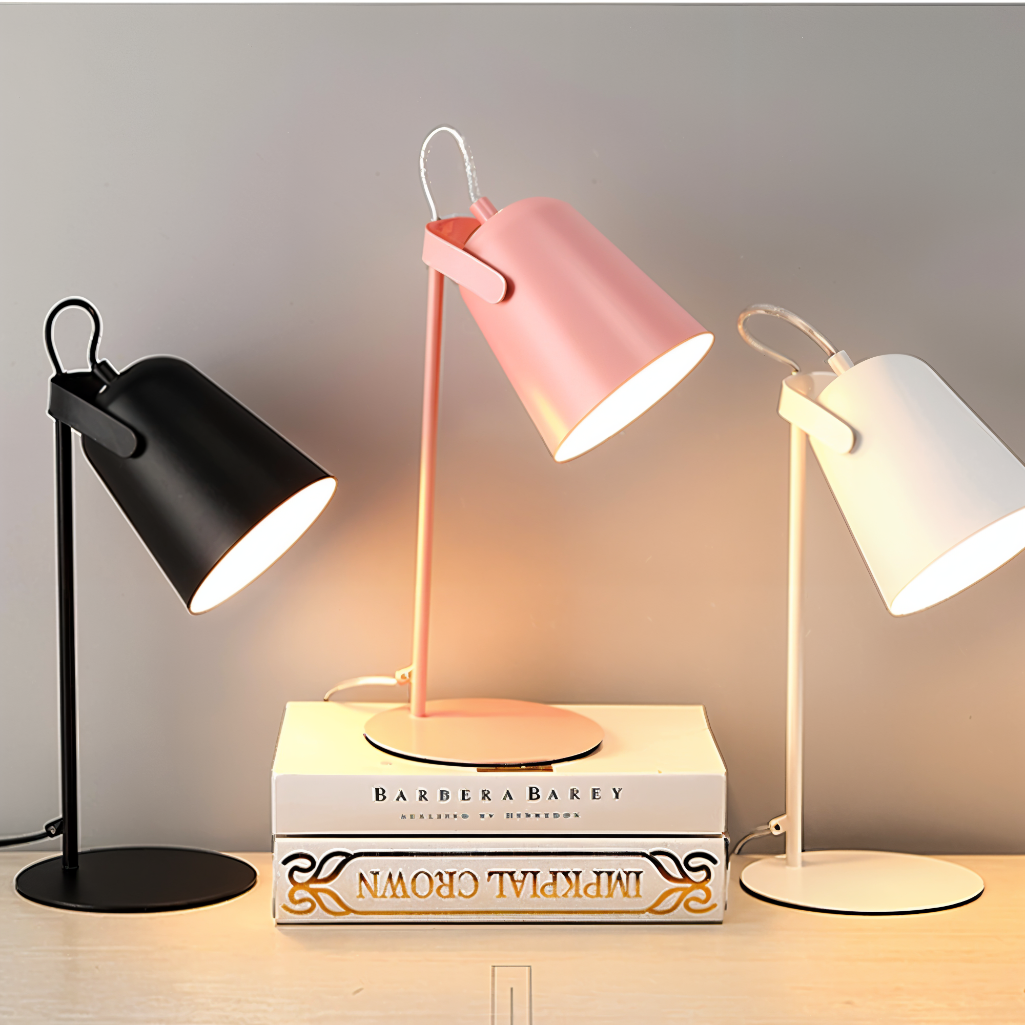 Lampada da tavolo Macaron - Lampada da scrivania gialla nordica - Lampada regolabile