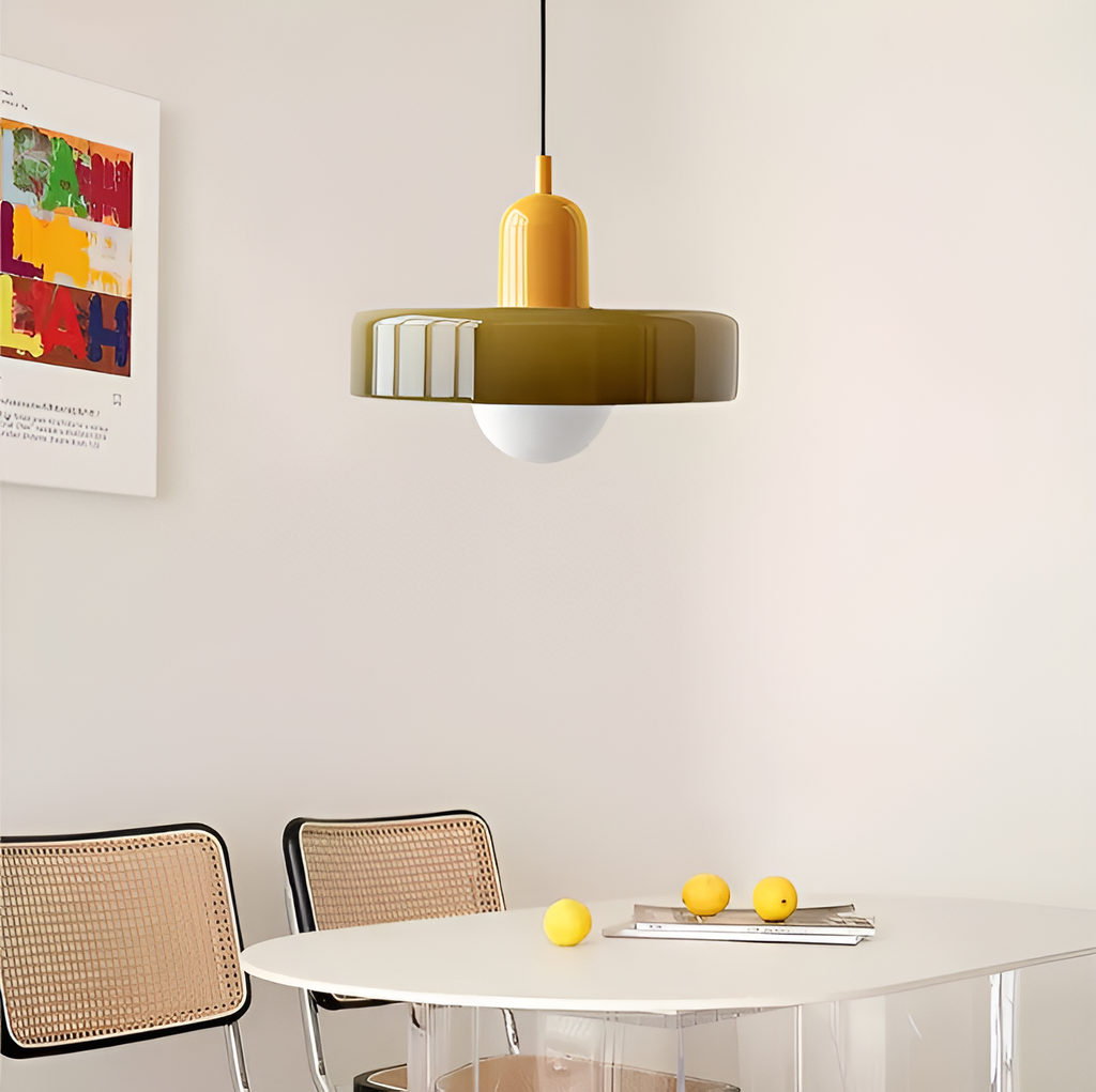 Lampada a sospensione in vetro - Regolabile e Colorata - Design Chic