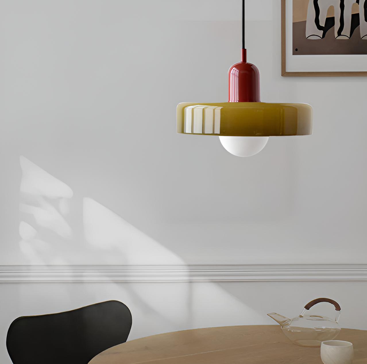 Lampada a sospensione in vetro - Regolabile e Colorata - Design Chic