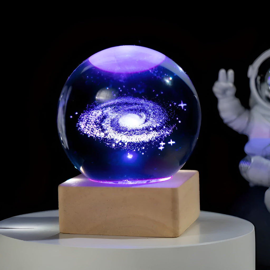 LED-Galassia-Palla di Cristallo – Magica Illuminazione con Effetto Via Lattea | Luce Notturna Decorativa