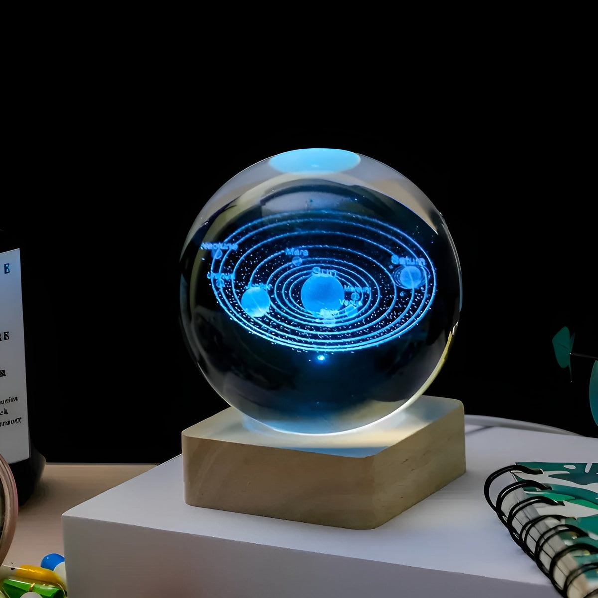 LED-Galassia-Palla di Cristallo – Magica Illuminazione con Effetto Via Lattea | Luce Notturna Decorativa