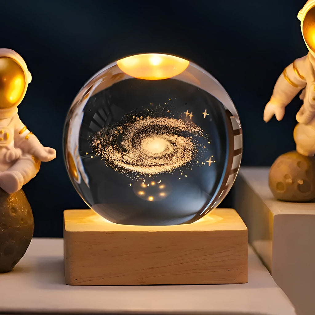 LED-Galassia-Palla di Cristallo – Magica Illuminazione con Effetto Via Lattea | Luce Notturna Decorativa