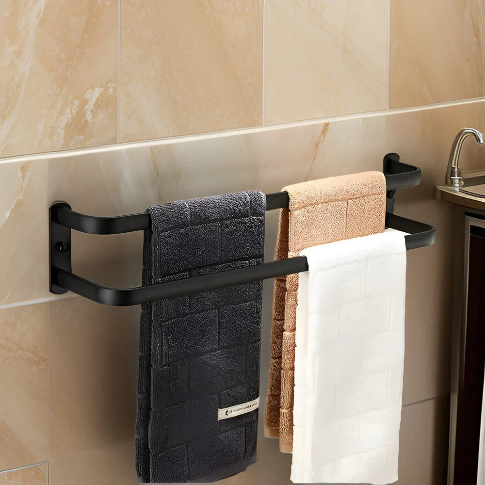 TowelNest – Supporto a parete salvaspazio con barre a più livelli e facile installazione