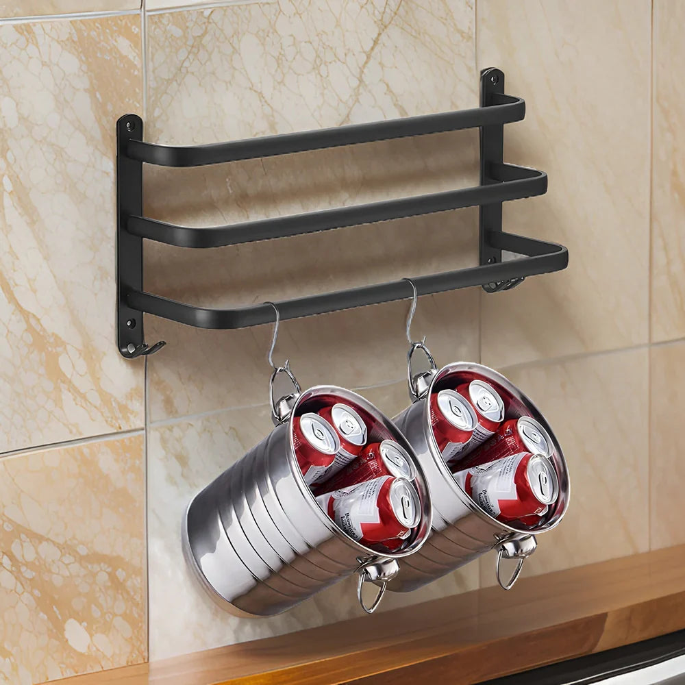 TowelNest – Supporto a parete salvaspazio con barre a più livelli e facile installazione