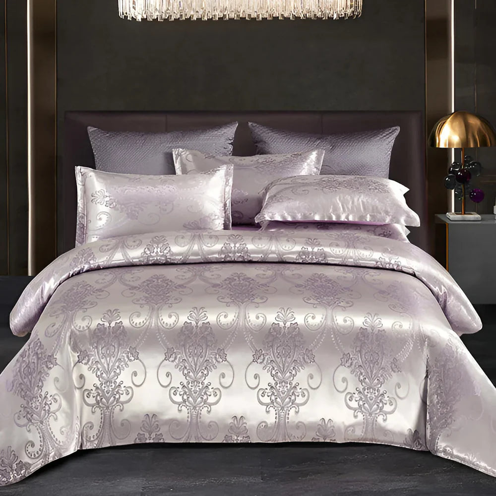 OpalDream – Set di biancheria da letto lussuoso con design jacquard e morbidezza setosa