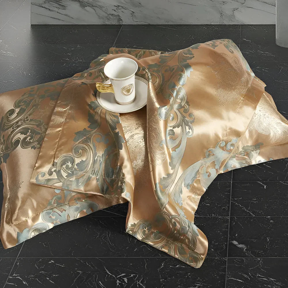 OpalDream – Set di biancheria da letto lussuoso con design jacquard e morbidezza setosa