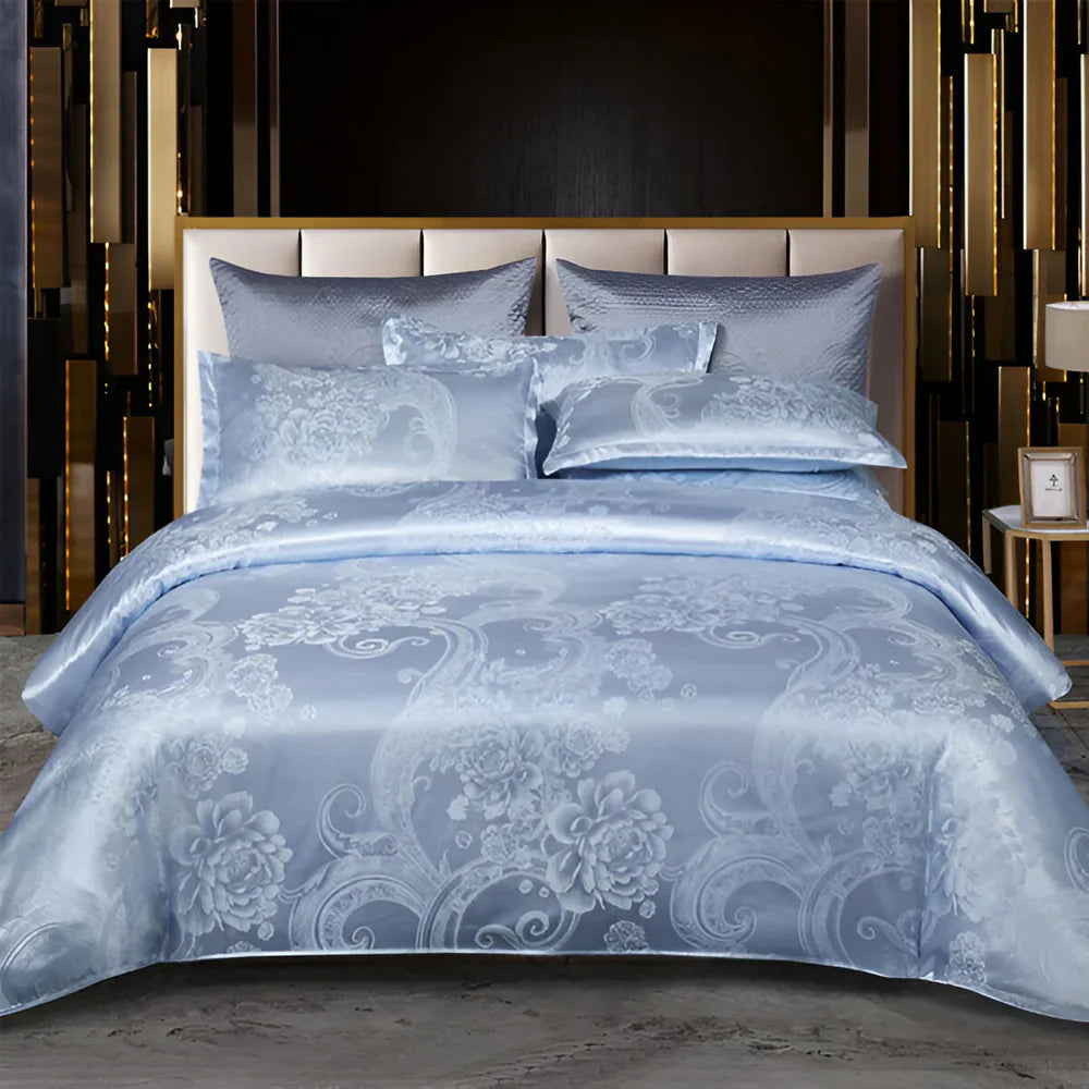 OpalDream – Set di biancheria da letto lussuoso con design jacquard e morbidezza setosa