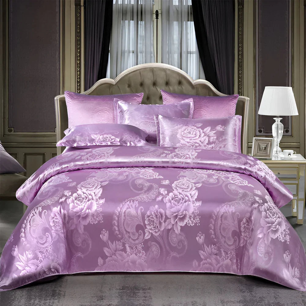 OpalDream – Set di biancheria da letto lussuoso con design jacquard e morbidezza setosa
