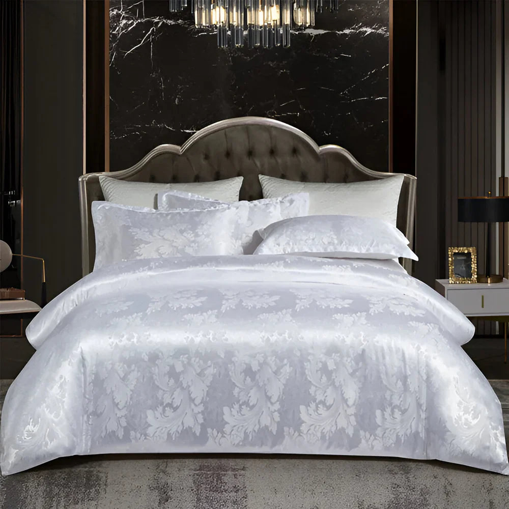 OpalDream – Set di biancheria da letto lussuoso con design jacquard e morbidezza setosa