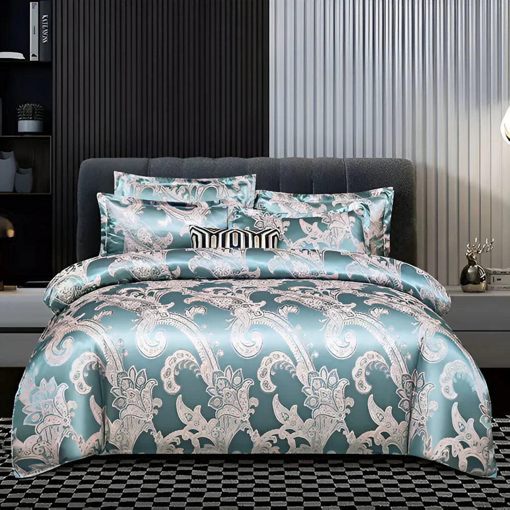 OpalDream – Set di biancheria da letto lussuoso con design jacquard e morbidezza setosa
