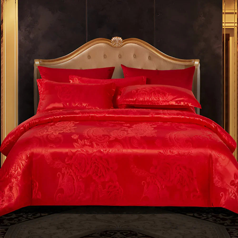 OpalDream – Set di biancheria da letto lussuoso con design jacquard e morbidezza setosa