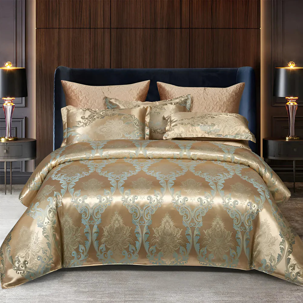OpalDream – Set di biancheria da letto lussuoso con design jacquard e morbidezza setosa