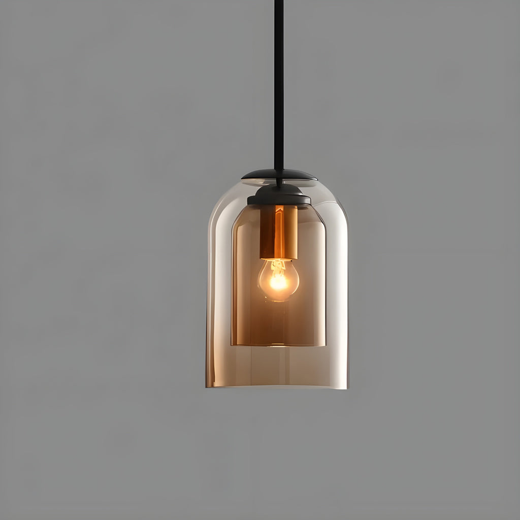 SkyGleam Light - Moderna Lampada a Sospensione in Vetro Doppio