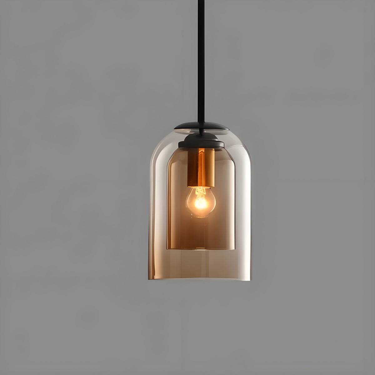 SkyGleam Light - Moderna Lampada a Sospensione in Vetro Doppio