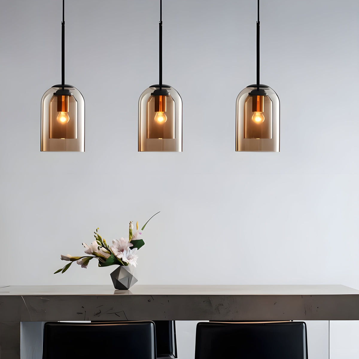SkyGleam Light - Moderna Lampada a Sospensione in Vetro Doppio