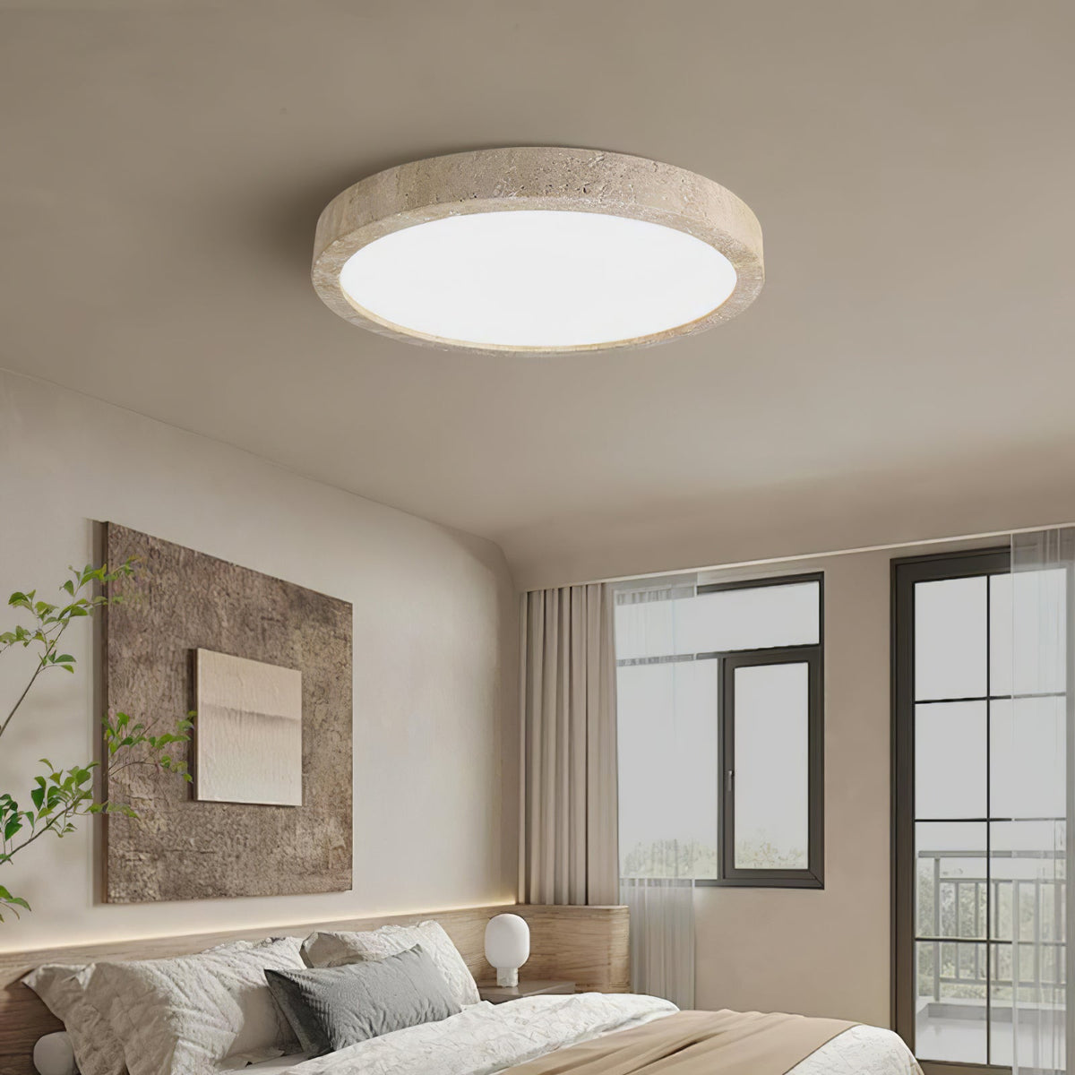 Luce da soffitto Horizon in Travertino