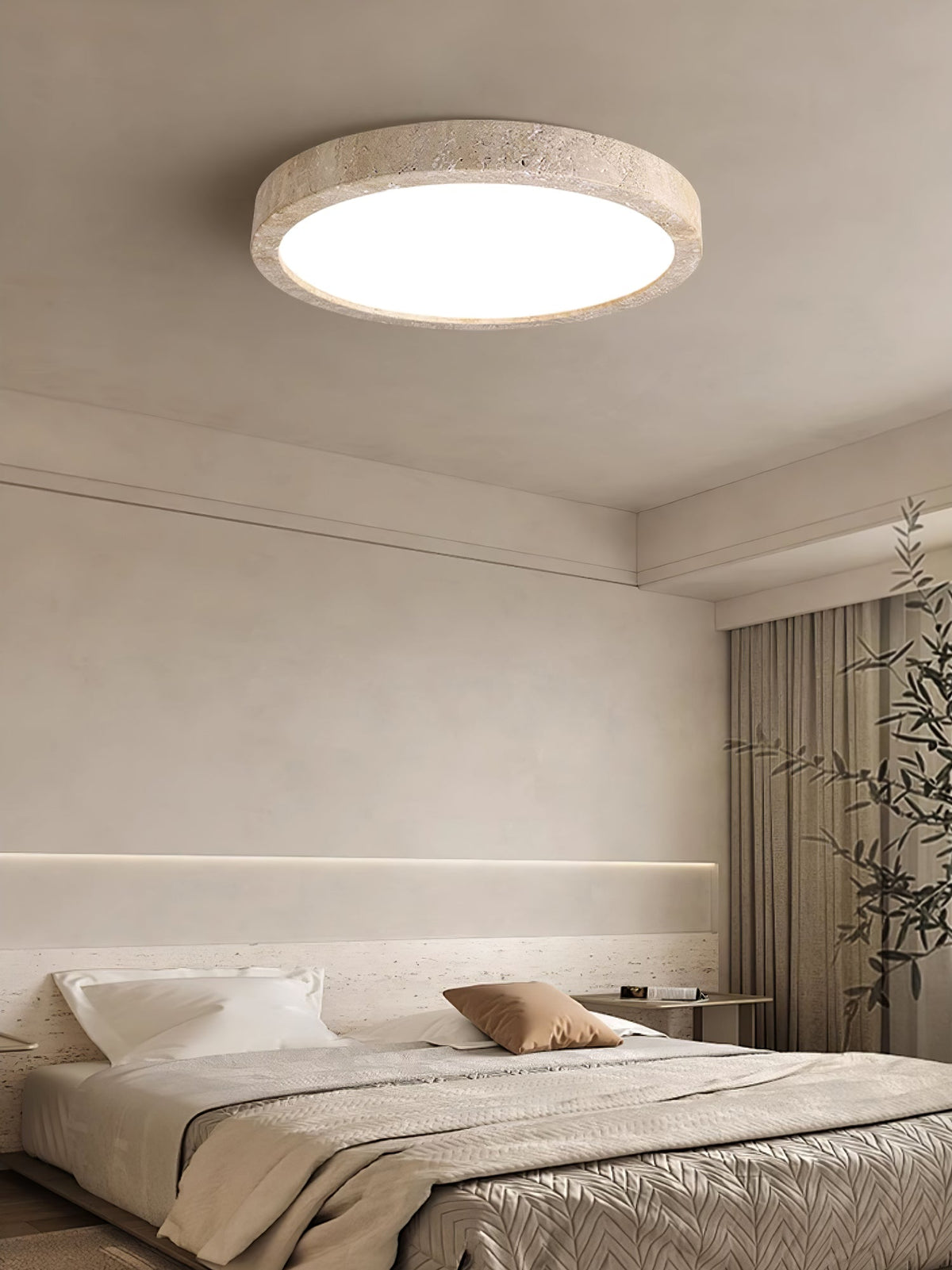 Luce da soffitto Horizon in Travertino