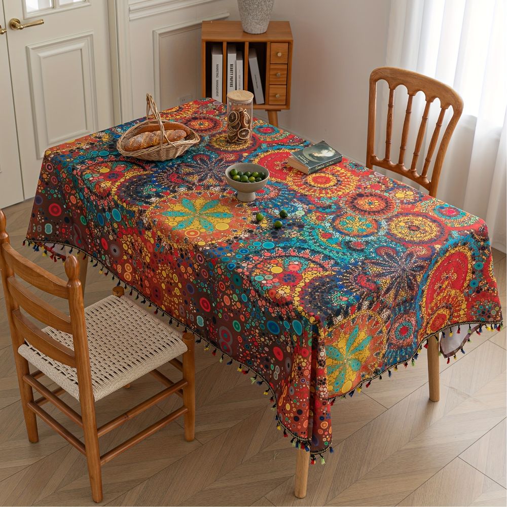 Elara Haus Kintsugi Bloom – Tovaglia Jacquard Mandala Architettonico