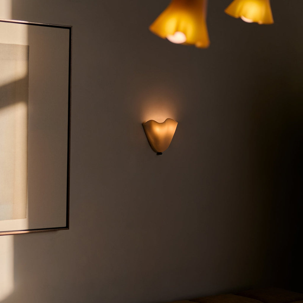 Applique a muro LED 1 luce in vetro colorato retro