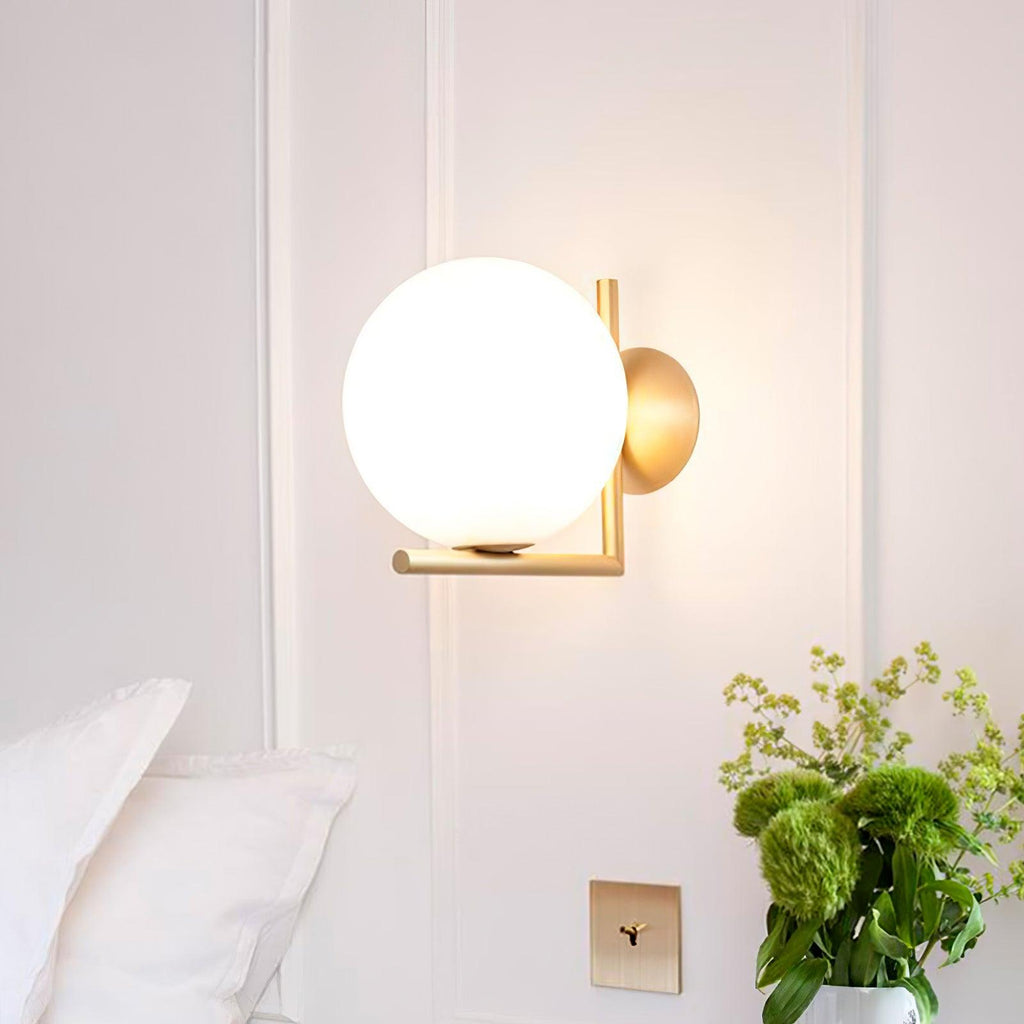 Joanna Applique Vetro Soffiato Moderna Minimalista Opale