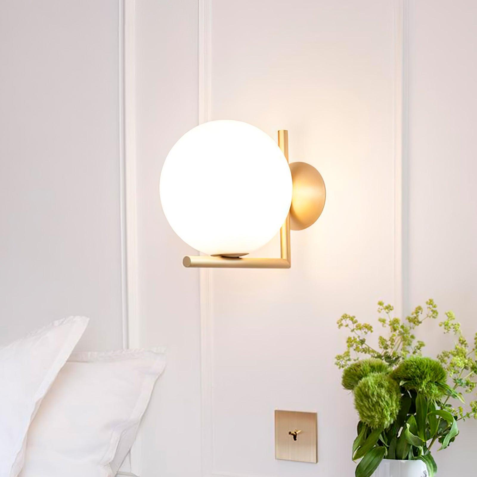 Joanna Applique Vetro Soffiato Moderna Minimalista Opale